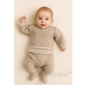 Sardon Baby Beige Knitted Jumper and Legging Set